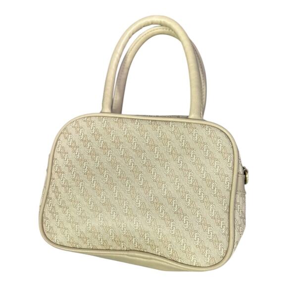 Via Prima Small structured Top Handle Handbag Neutral beige brown gold hardware - Picture 4 of 10